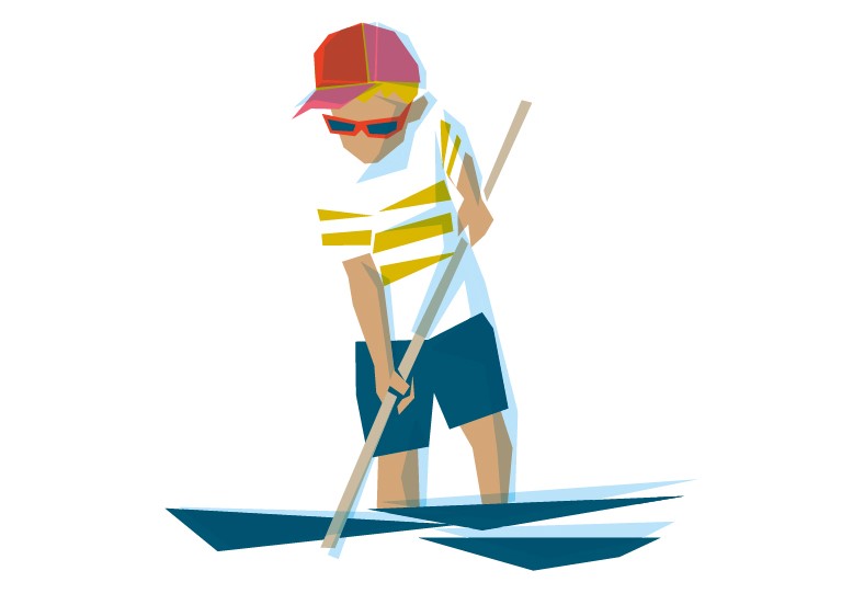 P&ecirc;che &agrave; pied, Cr&eacute;dit dessin : &copy; MARCELINE Communication