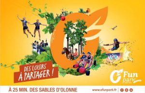 O fun parc de loisirs sensations accrobranche en famille avec les enfants &agrave; Moutiers en Mauxfaits